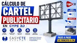 Cálculo de estructura metálica de cartel publicitario.