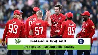 Ireland vs England 3rd T20I, 2025 | Extended Match Highlights
