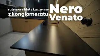 Blaty kuchenne z Nero Venato &ndash; zlew nakładany, płyta indukcyjna licowana | Realizacja