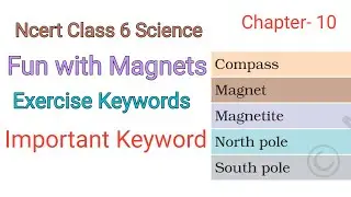 fun with magnet keywords | ncert| ncert class 6 science chapter 10 keywords