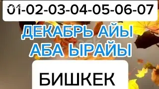 БИШКЕК АБА ЫРАЙЫ 01-02-03-04-05-06-07 ДЕКАБРЬ КУНКУ 