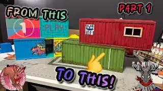 FINALLY! 1:18 Worldbuilding with  LOL Doll Shipping Container time! Custom live painting!