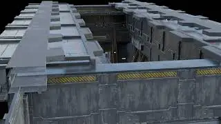 Hangar X Top Door Test - Evee Render - Blender