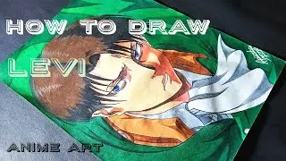 How to draw Levi Ackerman from Attack on Titan in water color + color pencil #anime #attackontitan