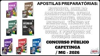 Apostilas Concurso de Diversos Cargos da Prefeitura Municipal de Capetinga / MG - 2026