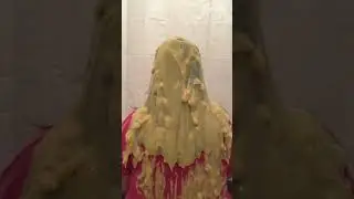 Hair custard messy splosh