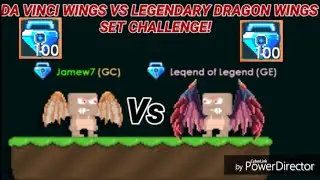 Da Vinci Wings Vs Legendary Dragon Wings Set Challenge! OMG!! - Growtopia