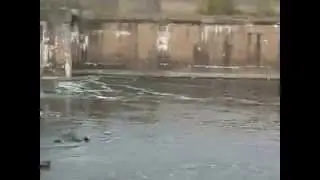 Kayaking thru the Struthers Dam on the Mahoning River