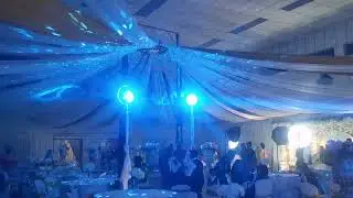 Mirror Ball Lighting for Grand Wedding Dinner