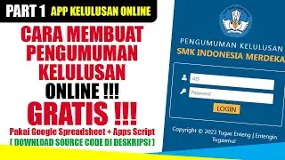 BUAT PENGUMUMAN KELULUSAN ONLINE ! GRATIS DOWNLOAD SOURCE CODE - PART 1 - APP PENGUMUMAN KELULUSAN