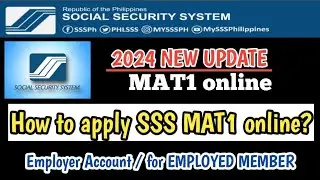 How to apply SSS MAT1 or Maternity Notification online? Employer Account.