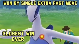 Won by Single Extra Fast Move Closest match ever in Pok&eacute;mon Go Battle League