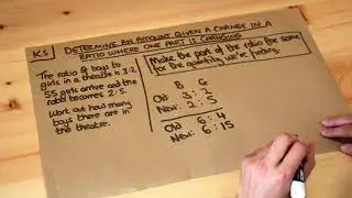 Key Skill - Determine an amount given a change in a ratio where one part is changing.