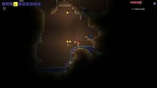 Placing Torches in a Cave | Terraria Gameplay