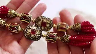 Unique and Custom Curated Hand Made Necklace & Earrings Set RT-154