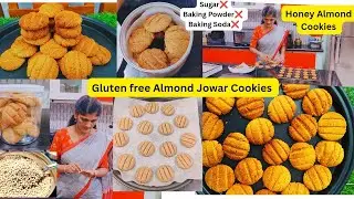 Gluten-free Millet cookies recipe in Tamil/sugar-free/ Refined flour-free/No baking soda/ powder