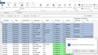 Added: Mass Approval of Calibration Records