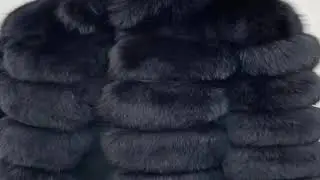 QUEENTINA Natural Real Fox Fur Coat Fashion Winter Jacket Women Warm Genuine New Luxury Designer