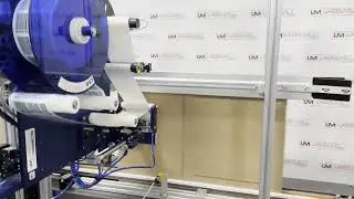 LabelMill LM5000 VCTS Vertical Case Transport System w/ LM4012 Tamp to Apply Labels to Carton