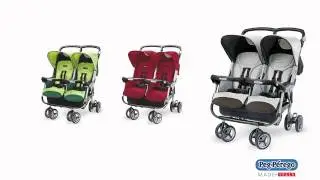 2011 Double Stroller - Peg Perego Aria Twin 60/40 - How to Use the Dual Ratcheting Canopies