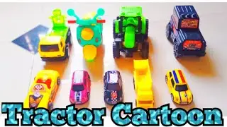 Tractor Cartoon Video | New BharatBenz Tata Dumper Truck Accident Pulling Out Car Tractor Jcb3dx