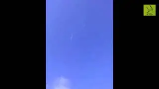 ANA: Air Strike on Aleppo univirsity with trail of Jet fighter in the sky