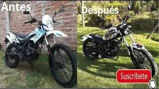 Modificación de Motocicleta tipo Cross a Chopper