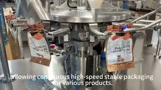 Automatic eight position rotary bagging 5kg coffee powder packaging machine