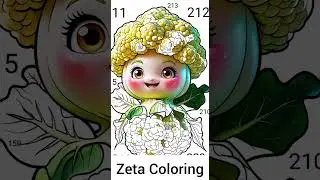 ASMR digital mandala colouring | Colouring by numbers video | Zeta Coloring 