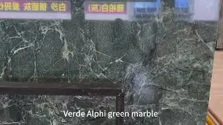 Verde Alphi green marble honed slabs popular stone custom made for bathroom wall and flooring tiles 