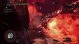 MHW protecting a teamate from fatalis's fire breath