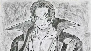 Emperor / Yonko of the sea RED-HAIRED SHANKS Sketch Timelapse @onepieceofficial