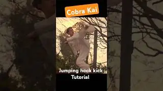 Cobra Ka&iuml; Jumping Hook Kick 🐍🥋💯 Tutorial Robby Keene spinning kick Cobra Kai season 6 in easy steps