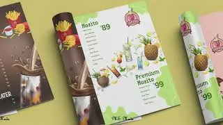 2022 Cafe Menu Design | Animation Design Book Type Menu | MS Made