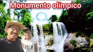 Monumento ol&iacute;mpico na cachoeira v&eacute;u da noiva e sua inaugura&ccedil;&atilde;o.