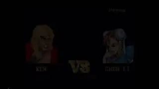 Ken vs Chun Li - Street Fighter 2 [CRT screen]