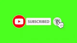 No Copyright, Subscribe and Bell icon into sound animation / Green Screen Sub Button #greenscreen
