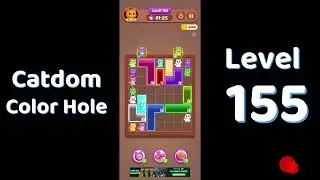 Catdom Level 155 walkthrough | Color Hole 🐱🕳️| Solutionguruji