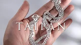 Taipan Flache Panzerkette 5mm breit versch. L&auml;ngen 925 Sterling Silber