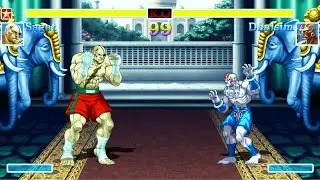 Sagat vs Dhalsim (Hardest) Street Fighter 2: