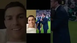 Ronaldo React |France President Macron Love |Mbappe #shorts #ronaldo #france