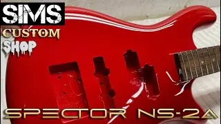 Spector NS-2A bass - Ferrari Rosso Corsa Red Refinish by Sims Custom Shop
