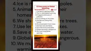 10 Lines Essay on Global Warming | Essay on Global Warming | Write 10 Lines Essay on Global Warming