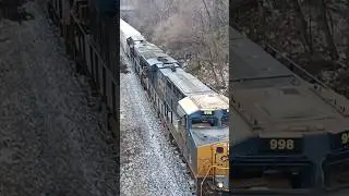 CSX I032 w/ ES44AH #1827 (𝐁𝐚𝐥𝐭𝐢𝐦𝐨𝐫𝐞 & 𝐎𝐡𝐢𝐨 (𝐁&𝐎) HU) trailing #csx #shorts #fyp