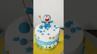 Mini Doraemon Birthday cake 🎂🎉🥳#cake #cakedecorating #doraemon