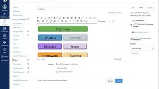 How to link buttons in Canvas Homepage