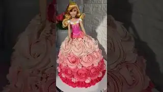 Doll Cake 👆💫😍💗 #shorts #ytshorts #youtubeshorts #cake #dollcake #disneyprincess #birthdaycake