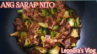 SAMGYUPSAL AND BROCCOLI IN OYSTER SAUCE/LEONORA'S VLOG 