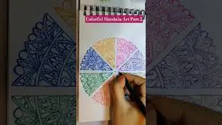 Colorful Mandala Art 🎨 Part 2#huezcolor #art #rainbow #color #relaxing #soothing #yt#shorts#youtube