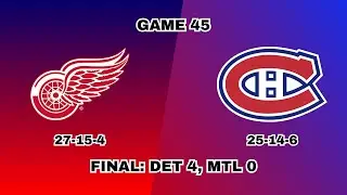 Missed Opportunity - Game 45 - DET 4, MTL 0